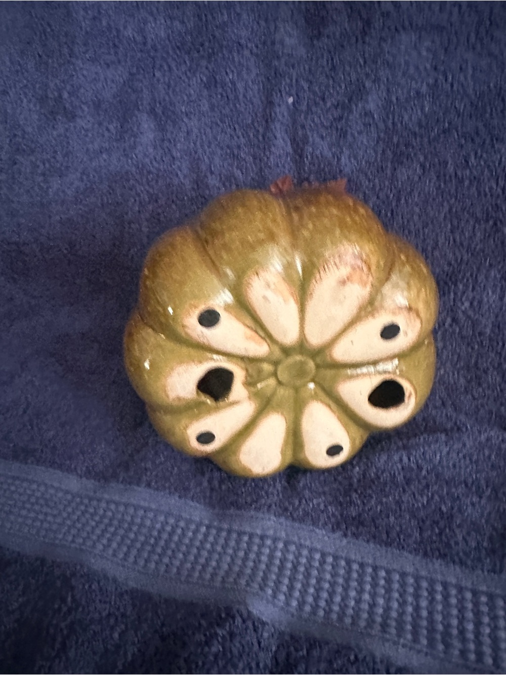 Gold Ceramic Pumpkin Holiday Decor - Picture 5 of 5